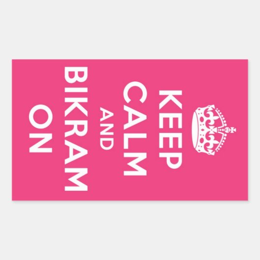 ステッ保クにCalm & Bikramを貼る 長方形シール (正面)