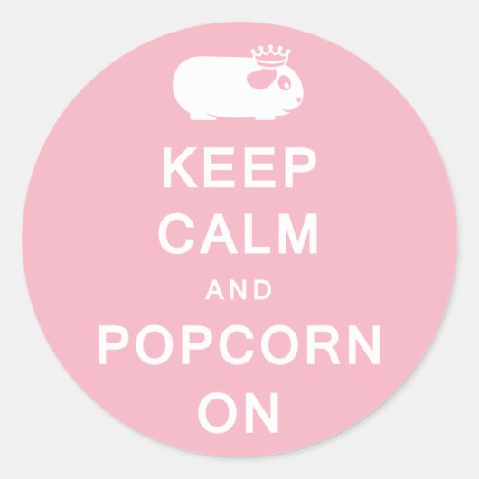 ステッ保クにCalm & Popcornを貼る ラウンドシール (正面)