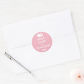 ステッ保クにCalm & Popcornを貼る ラウンドシール (封筒)