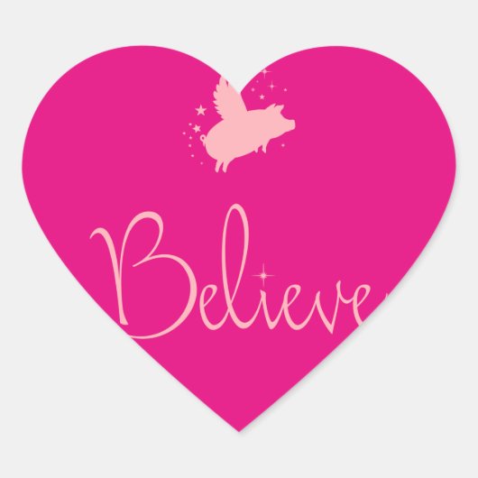 ステッ信じカー ハートシール (正面)