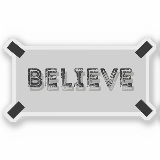 ステッ信じク、投げ投げ投げ投げ投げ感動的縄 シール (正面)