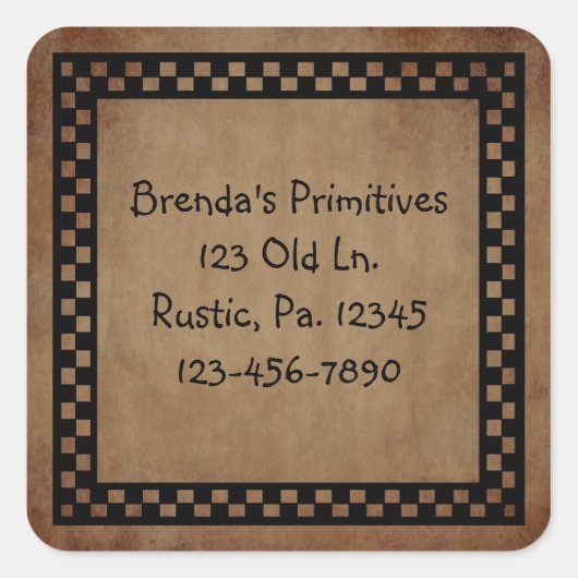 ステッ初期のカーの確認 スクエアシール (正面)