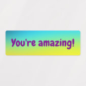 ステッ前向きクやる気を起こさせる ラベル (デザイン1)