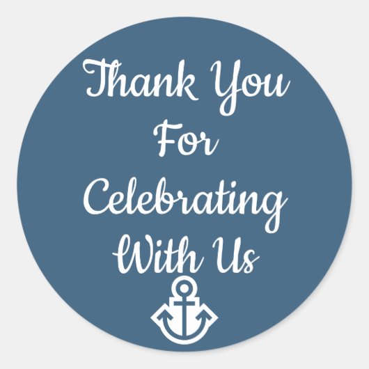 ステッ名門私立校風のク航海のに感謝する ラウンドシール (正面)