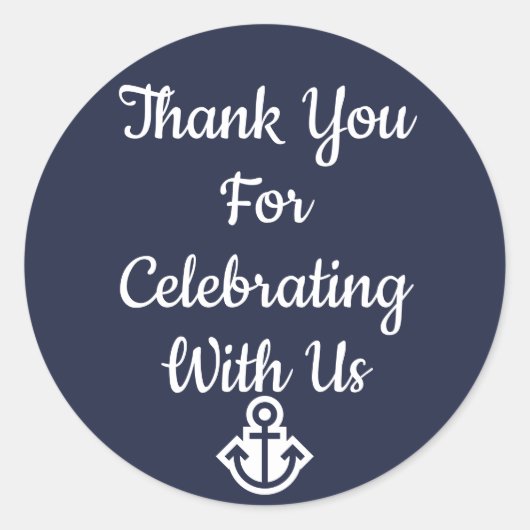 ステッ名門私立校風のク航海のに感謝する ラウンドシール (正面)