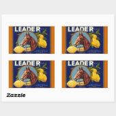 ステッ広告カーヴィンテージのレモンズリードレースホース 長方形シール (シート)