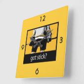 ステッ得ク？ スクエア壁時計 (傾斜)