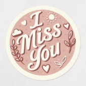 ステッ恋しく思ク・シート ラベル (デザイン2)