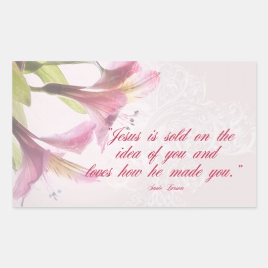 ステッ感動的カー 長方形シール (正面)