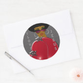 ステッ感動的ク ラウンドシール (封筒)