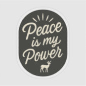 ステッ感動的ク – 平和は私の力(FaithFu シール (正面)