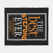 ステッ最高のプダエバータイポグラフィブラックフリースブランケット フリースブランケット (正面(横))