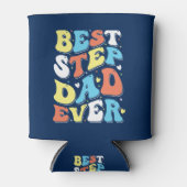 ステッ最高のプパパエバカラフルレトロタイポグラフィ 缶クーラー (正面)