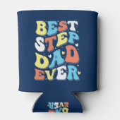 ステッ最高のプパパエバカラフルレトロタイポグラフィ 缶クーラー (裏面)