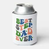 ステッ最高のプパパエバカラフルレトロタイポグラフィ 缶クーラー (缶正面)