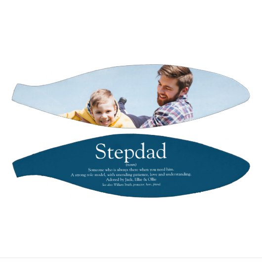 ステッ最高のプ父のStepdadの定義フォトブルー ミニバスケットボール (パネル)
