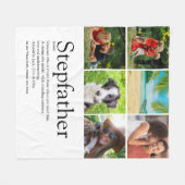 ステッ最高のプ父、ステプダッド定義6写真おもしろい フリースブランケット (正面(横))