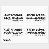 ステッ来クのロマンからの信仰10:17 長方形シール (シート)