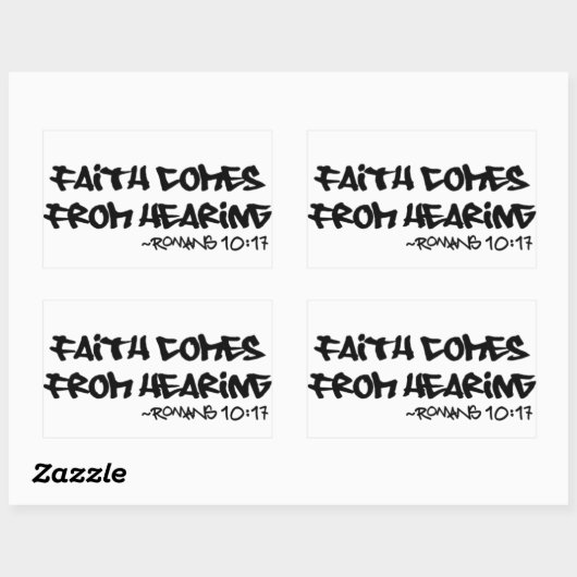 ステッ来クのロマンからの信仰10:17 長方形シール (シート)