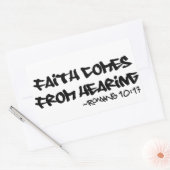 ステッ来クのロマンからの信仰10:17 長方形シール (封筒)