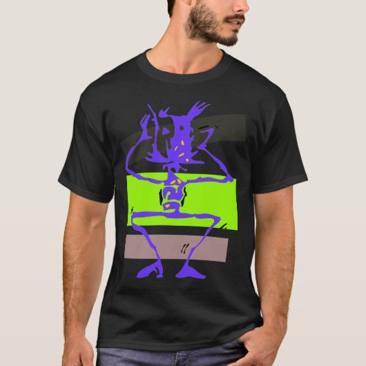 ステッ熱狂するクフィギュアの怪物 Tシャツ (正面)