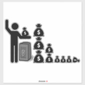 ステッ独身のクフィギュア$ シール (シート)