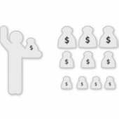 ステッ独身のクフィギュア$ シール (正面)