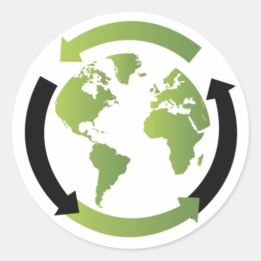 ステッ環境にやさしカー ラウンドシール (正面)