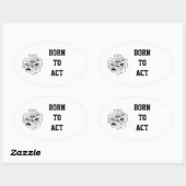 ステッ生まれクを実行するには 楕円形シール (シート)