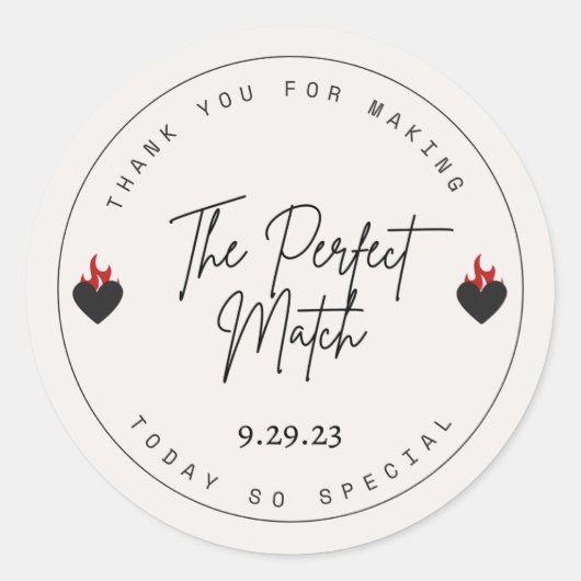 ステッ結婚カーさん ラウンドシール (正面)