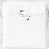 ステッ結婚クのパーソナライズされた封筒または好意 ラウンドシール (バッグ)