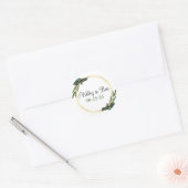 ステッ結婚クのパーソナライズされた封筒または好意 ラウンドシール (封筒)