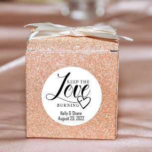 ステッ結婚ク、キャンドルステッカー ラウンドシール