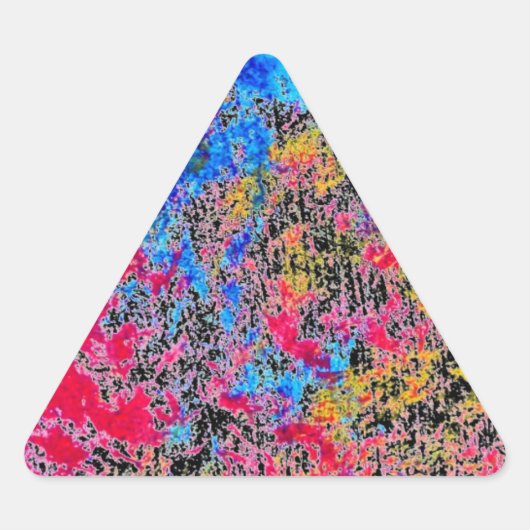 ステッ絵を描ク 三角形シール (正面)