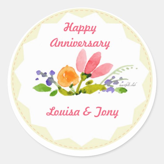 ステッ縁どクシール ラウンドシール (正面)