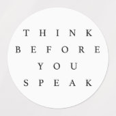 ステッ考えクを設定する前に話ステックを設定 ラベル (デザイン1)