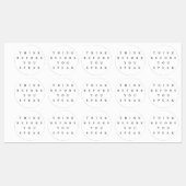 ステッ考えクを設定する前に話ステックを設定 ラベル (シート)