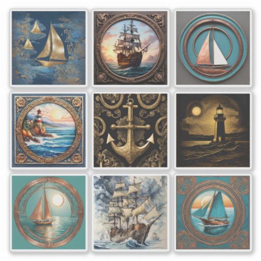 ステッ航海のカー収集 シール (正面)