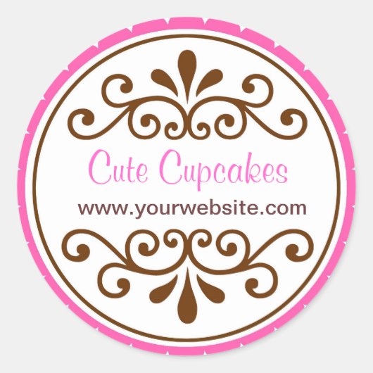 ステッ華美カーのスクロール ラウンドシール (正面)