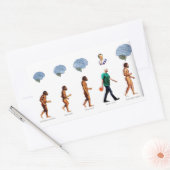 ステッ遊カー – 男の中 長方形シール (封筒)