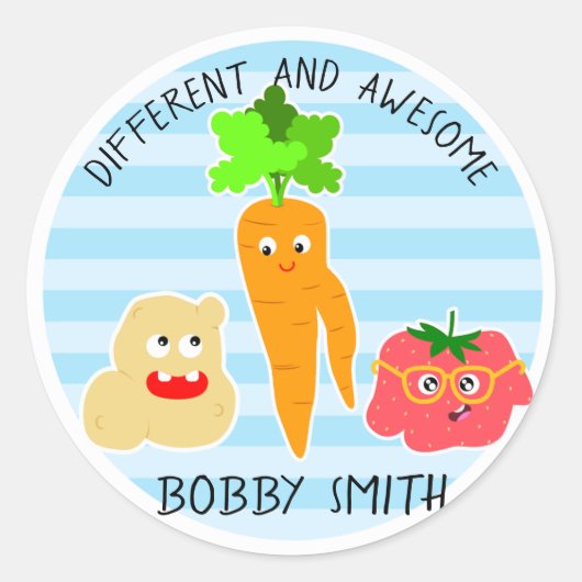 ステッ違うクと素晴らしスタンプ ラウンドシール (正面)