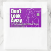 ステッ遠くにカー4.5x2.7を見ない 長方形シール (バッグ)