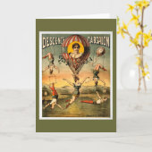 ステナ恋しく思トラ飛んでいるペゼヴィンテージサーカスのポスター カード (黄色い花)