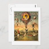 ステナ恋しく思トラ飛んでいるペゼヴィンテージサーカスのポスター ポストカード (正面/裏面)