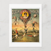 ステナ恋しく思トラ飛んでいるペゼヴィンテージサーカスのポスター ポストカード (正面)