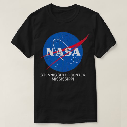 ステニス宇宙センター動揺して宇宙 Tシャツ (デザイン正面)