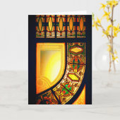 ステビクトリアングラスエレガント金ゴールド黒 カード (黄色い花)