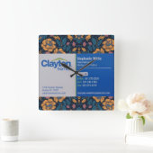 ステファニーホワイトクレイトンホームズ スクエア壁時計 (ホーム)