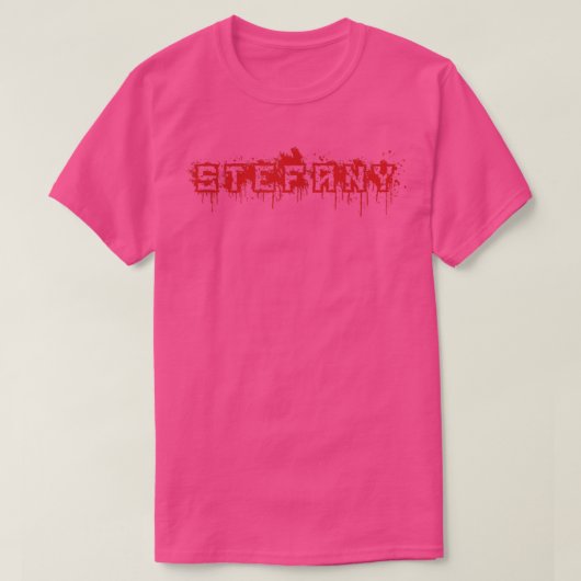 ステファニー名ハロウィーンの衣装パーソナライズされた Tシャツ (デザイン正面)