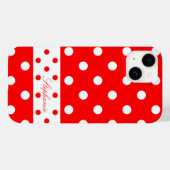 ステファニー – あなたの名前と可愛い水玉模様- Case-Mate iPhoneケース (裏面 (横))